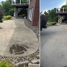 Soft-Wash-Brick-House-and-deck-Pressure-Washing-concrete-patio-driveway-Exterior-Window-Cleaning-in-Waukee-Iowa 1